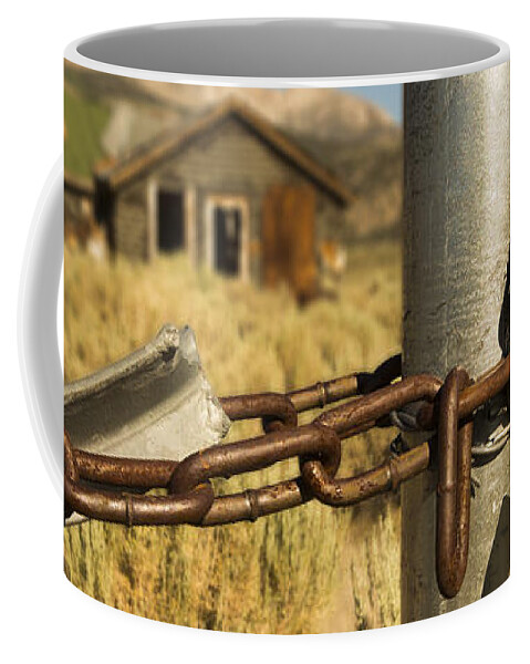 Chain Coffee Mug featuring the photograph Locked up by Bryant Coffey