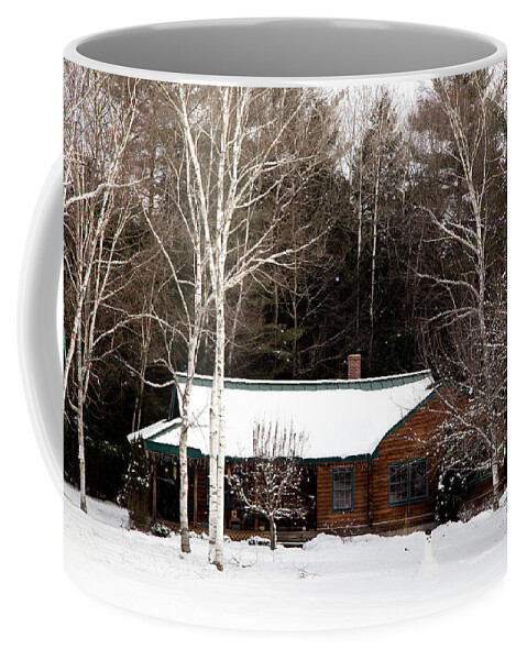 Log Cabin Coffee Mug featuring the photograph Log Cabin by Courtney Webster