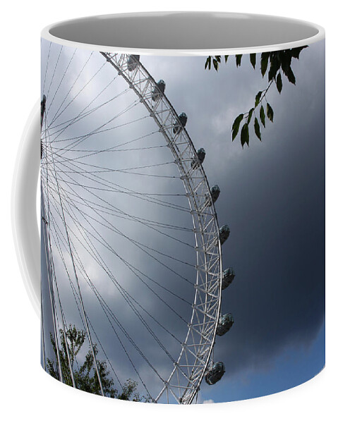 London Eye Coffee Mug featuring the photograph London Eye Clouds by Nicky Jameson