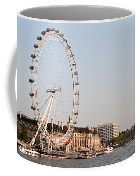 London Coffee Mug featuring the photograph London Eye Day by Matt Malloy
