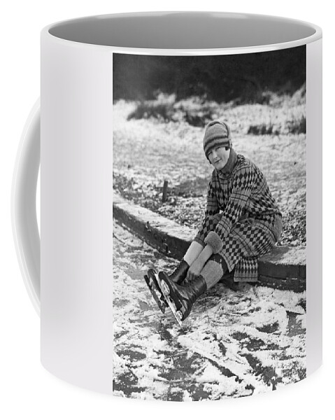 1935 Coffee Mug featuring the photograph London Ice Skating by Underwood Archives