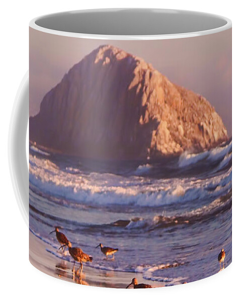 Beaches Coffee Mug featuring the photograph Long Billed Curlew - Morro Rock by Nikolyn McDonald