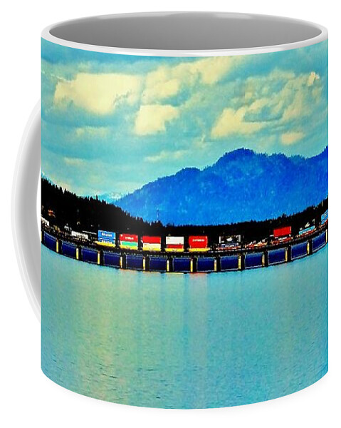 Train Coffee Mug featuring the photograph Long Load by Benjamin Yeager