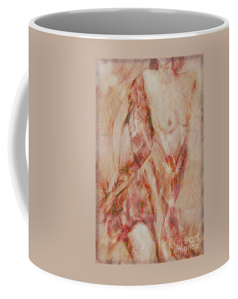 Nude Coffee Mug featuring the digital art Long Scarf by Gabrielle Schertz