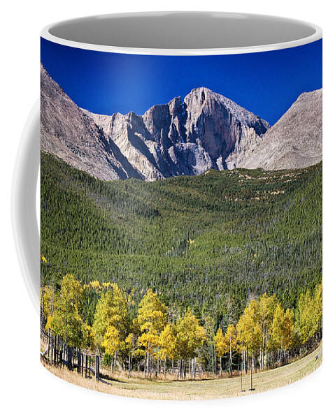 Longs Peak Coffee Mug featuring the photograph Longs Peak a Colorado Playground by James BO Insogna
