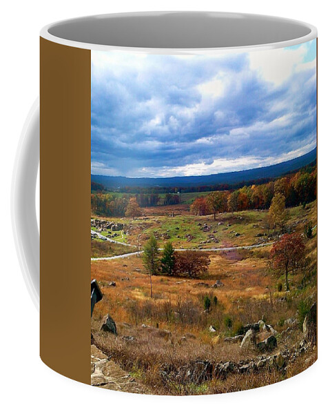 Gettysburg Coffee Mug featuring the photograph Looking Over The Gettysburg Battlefield by Chris W Photography AKA Christian Wilson