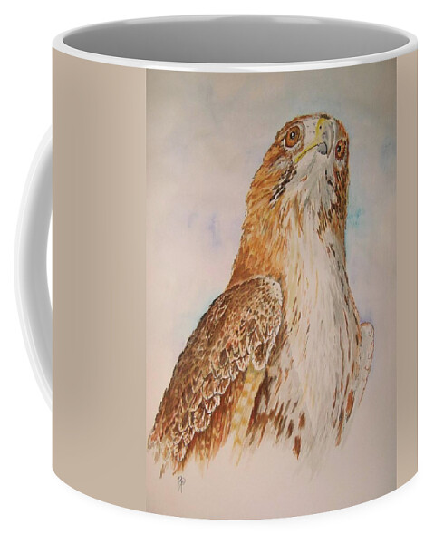 Hawk Coffee Mug featuring the painting Looking Toward the Future by Nicole Angell