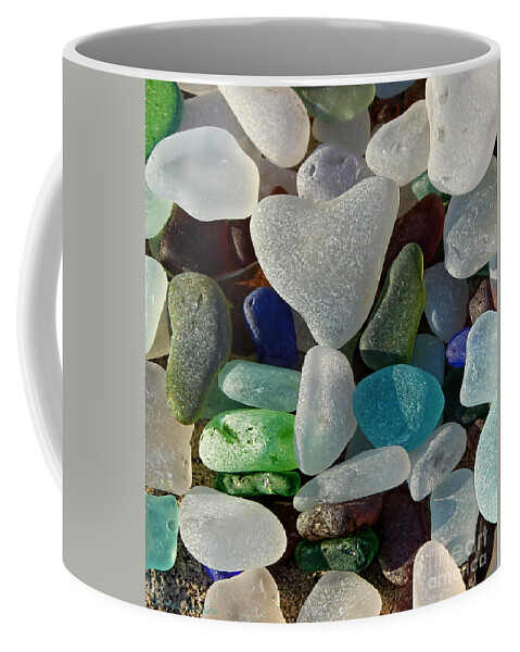Sea Glass Coffee Mug featuring the photograph Lost Heart Found by Barbara McMahon