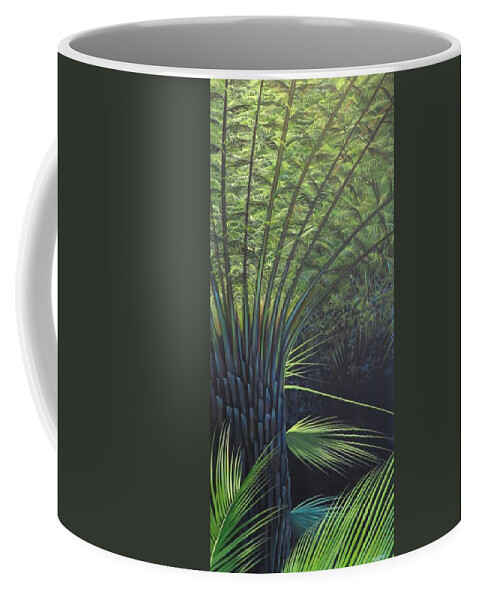 Palm Tree Coffee Mug featuring the painting Lost by Hunter Jay