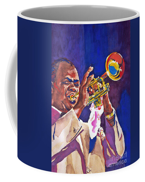 Jazz Legends Coffee Mug featuring the painting Louis Satchmo Armstrong by David Lloyd Glover