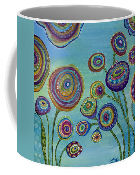 Flower Coffee Mug featuring the painting Love and Light by Tanielle Childers