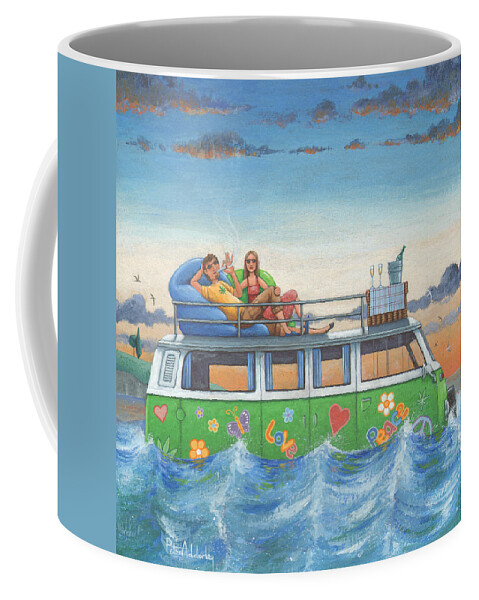 Peter Adderley Coffee Mug featuring the photograph Love And Peace At Sea by MGL Meiklejohn Graphics Licensing