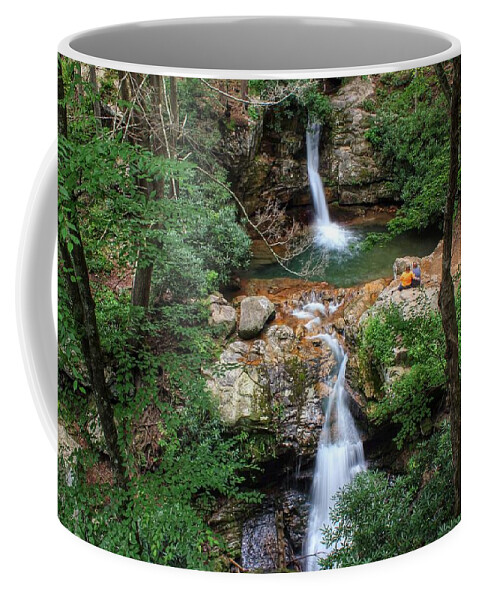 The Blue Hole Coffee Mug featuring the photograph Love at the Blue Hole by Chris Berrier