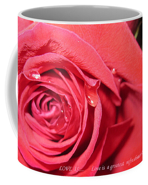 Rose Coffee Mug featuring the photograph Love is ... by Oksana Semenchenko