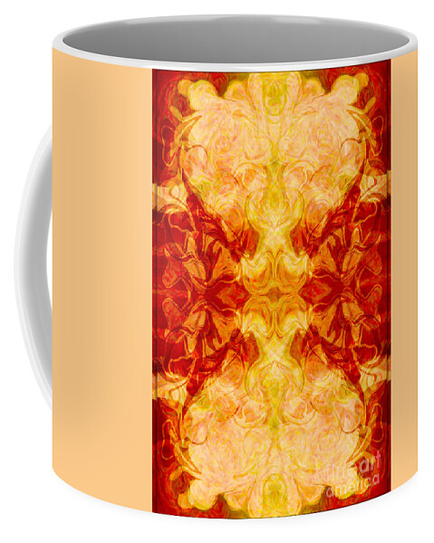 5x7 Coffee Mug featuring the painting Love Multiplied Many Times Abstract Love Artwork by Omaste Witkowski