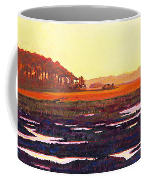 Marsh Coffee Mug featuring the painting Low Tide by David Randall