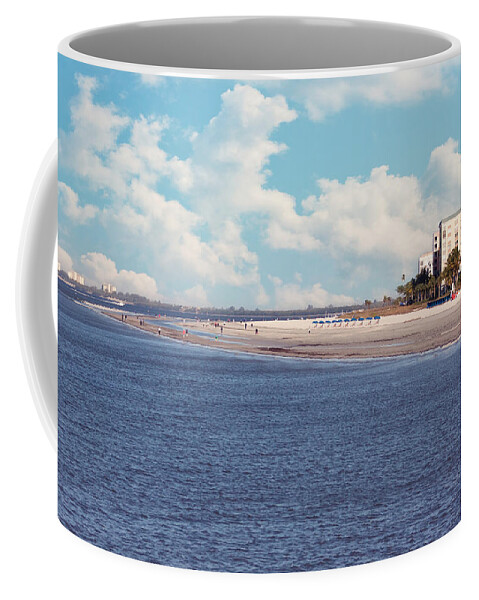 Pier Coffee Mug featuring the photograph Low Tide - Fort Myers Beach by Kim Hojnacki