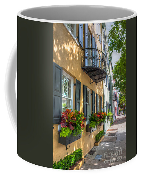 Rainbow Row Coffee Mug featuring the photograph Lowcountry Rainbow Row by Dale Powell