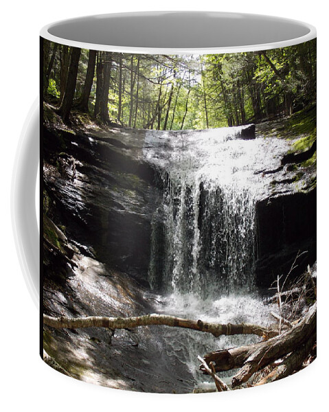 Lower Coffee Mug featuring the photograph Lower Chapel Brook Falls by Nina Kindred