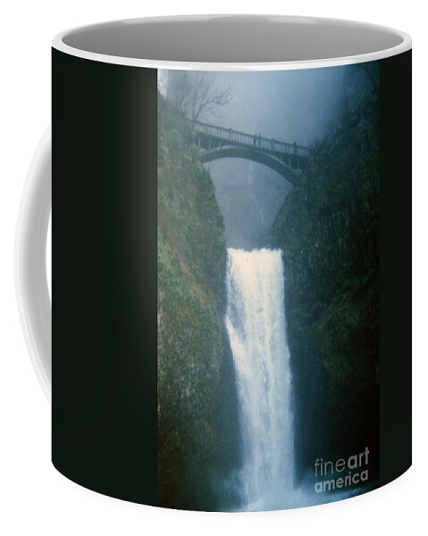 Bridge Coffee Mug featuring the photograph Lower Multnomah Falls Through the Mist by Rick Bures