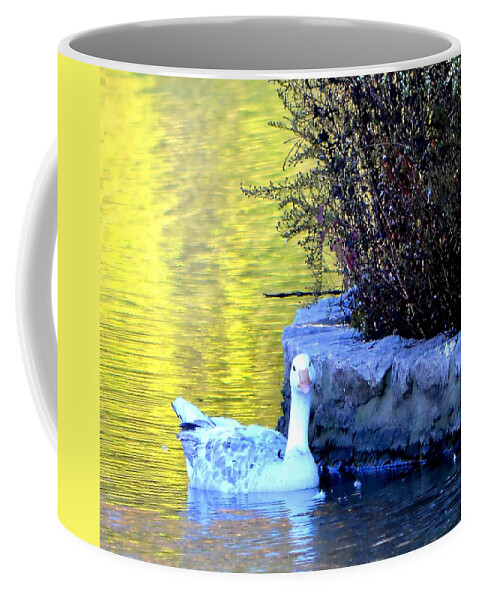 Goose Coffee Mug featuring the photograph Lucy by Deena Stoddard