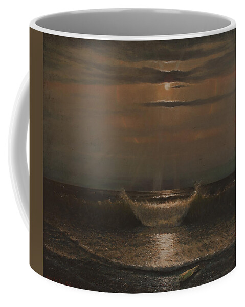 Seascape Coffee Mug featuring the painting Lunar Apparition by Blue Sky