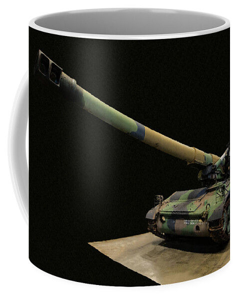 Aaf Tank Museum Coffee Mug featuring the photograph M110a2 8 Inch Self Propelled Howitzer by Millard H. Sharp