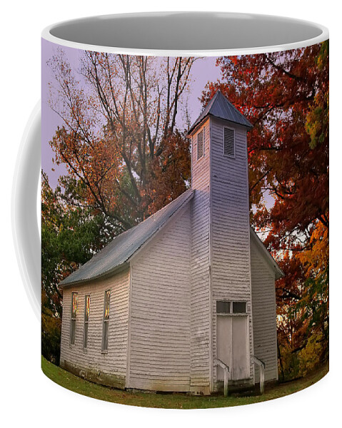 Landscape Coffee Mug featuring the photograph First Sight of Freedom - Macedonia Missionary Baptist Church by Flees Photos