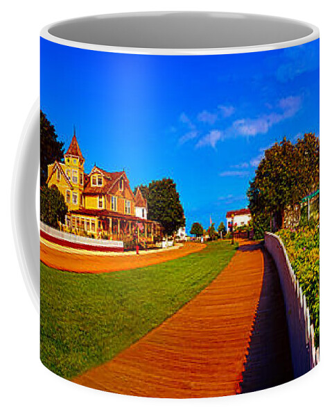 Mackinac Coffee Mug featuring the photograph Mackinac island flower garden by Tom Jelen