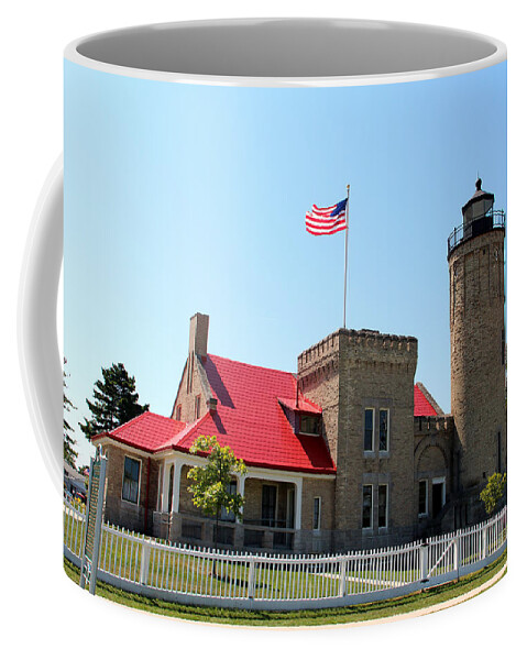 Light Coffee Mug featuring the photograph Mackinac Point Lighthouse 2 by George Jones