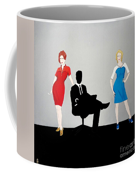 John Lyes Coffee Mug featuring the painting Mad Men in Technicolor by John Lyes