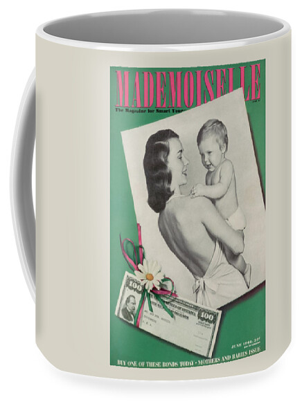 Mademoiselle Cover Featuring A Mother Holding Coffee Mug