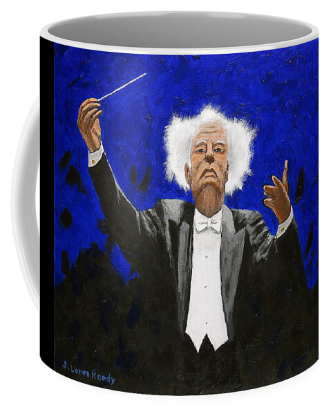 Orchestra Conductor Coffee Mug featuring the painting Maestro by J Loren Reedy