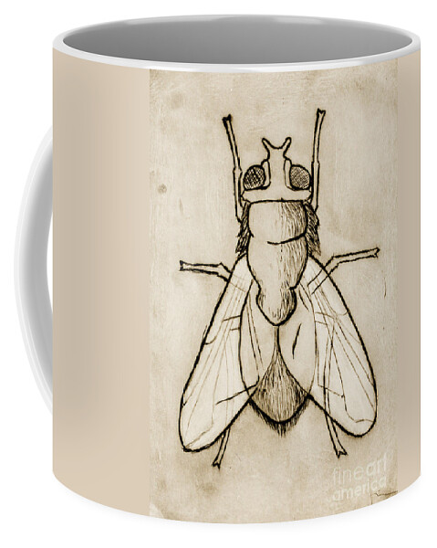Fly Coffee Mug featuring the painting Magnum by Stefanie Forck