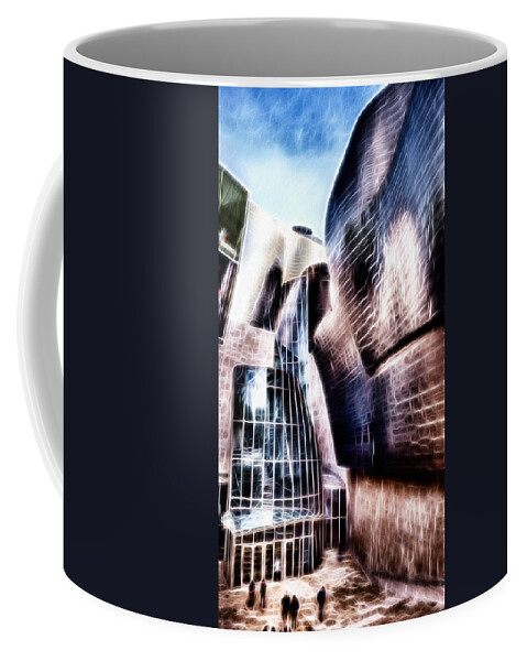 Guggenheim Coffee Mug featuring the photograph Main Entrance of Guggenheim Bilbao Museum in the Basque Country Fractal by Weston Westmoreland