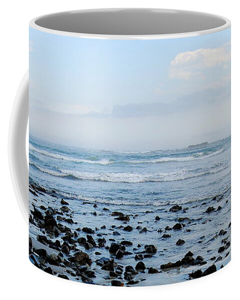 Maine Landscape Coffee Mug featuring the photograph Maine Beach Landscape by Eunice Miller