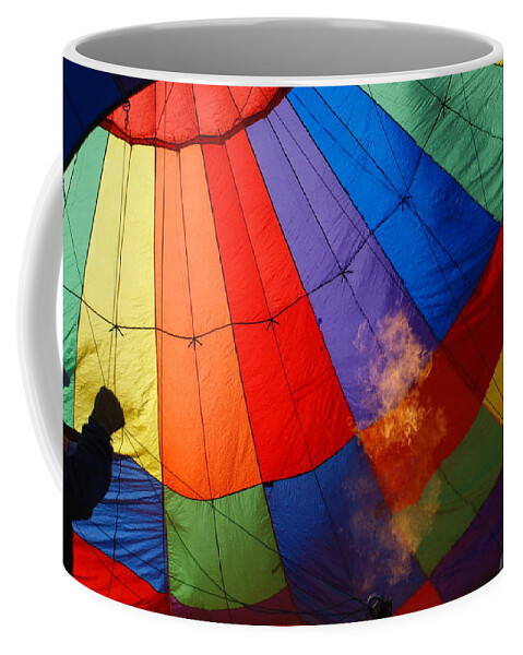 Colorful Coffee Mug featuring the photograph Making the air hot by Ron Roberts