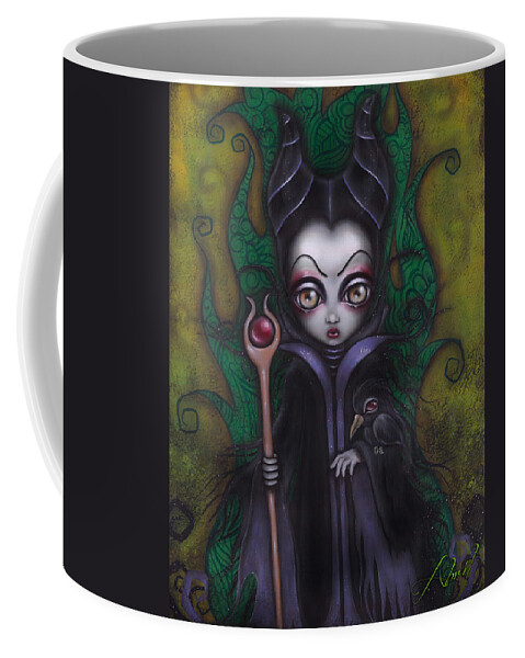 Villains Coffee Mug featuring the painting Maleficent by Abril Andrade