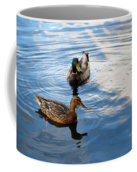 Ducks Coffee Mug featuring the photograph Mallards Lake Hopatcong NJ by Maureen E Ritter