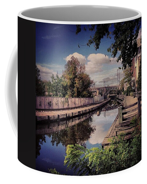 Canal Coffee Mug featuring the photograph Manayunk Canal by Katie Cupcakes