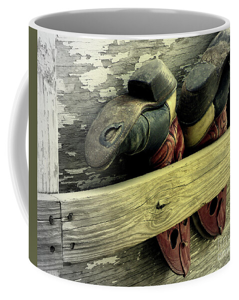 Boots Coffee Mug featuring the photograph Many Miles by Joe Pratt