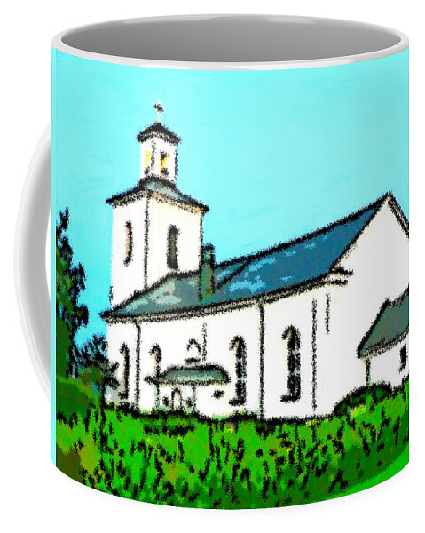 Church Coffee Mug featuring the painting Marias Church by Bruce Nutting