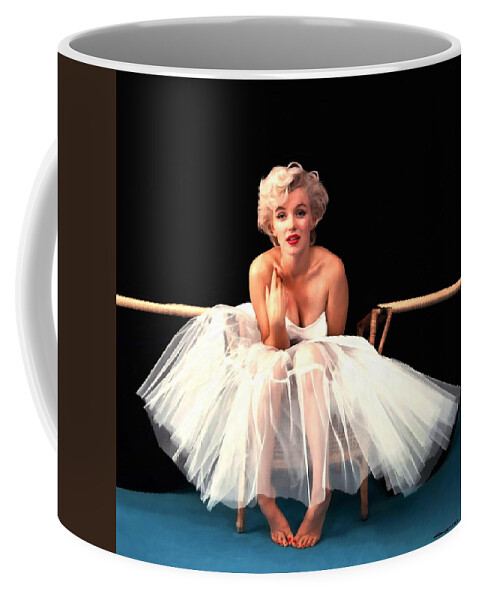 Marilyn Monroe Coffee Mug featuring the digital art Marilyn Monroe Portrait by Gabriel T Toro