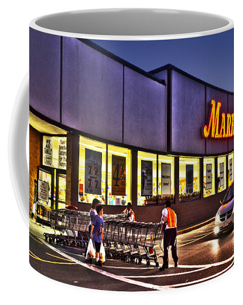 Market Basket Coffee Mug featuring the photograph Market Basket Somerville MA by Toby McGuire
