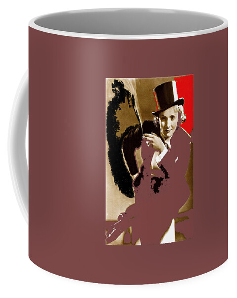 Marlene Dietrich Publicity Photo Morocco Smoking Cigarette John Wayne Seven Sinners The Spoilers Pittsburgh Gary Cooper Dressed As A Man Color Added Coffee Mug featuring the photograph Marlene Dietrich publicity photo Morocco 1930-2012 by David Lee Guss