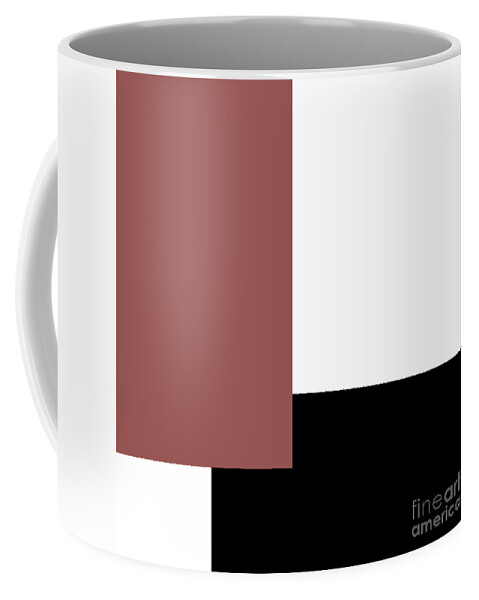 Andee Design Abstract Coffee Mug featuring the digital art Marsala Minimalist Square 6 by Andee Design