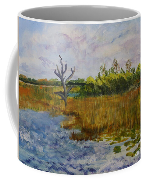 Art Coffee Mug featuring the painting Marsh at Green Cay by Donna Walsh