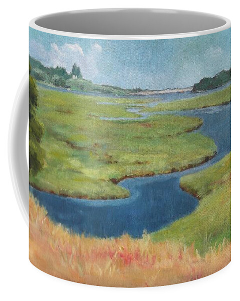 Marshes Coffee Mug featuring the painting Marshes by Claire Gagnon