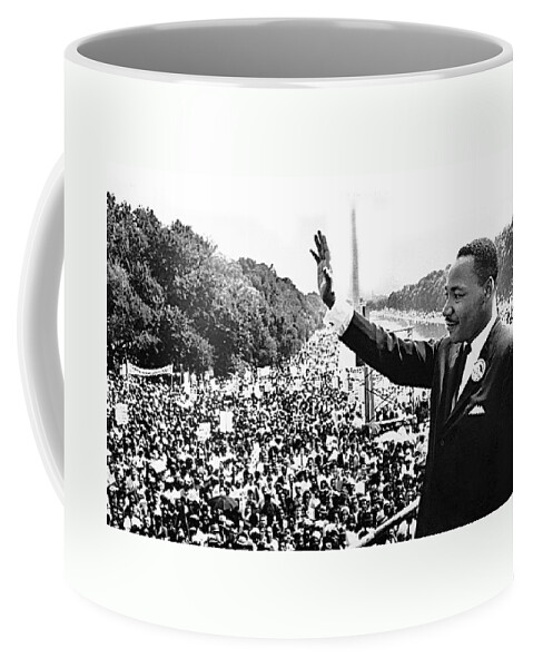Martin Luther King The Great March On Washington Lincoln Memorial August 28 1963 Coffee Mug featuring the photograph Martin Luther King The Great March on Washington Lincoln Memorial August 28 1963-2014 by David Lee Guss