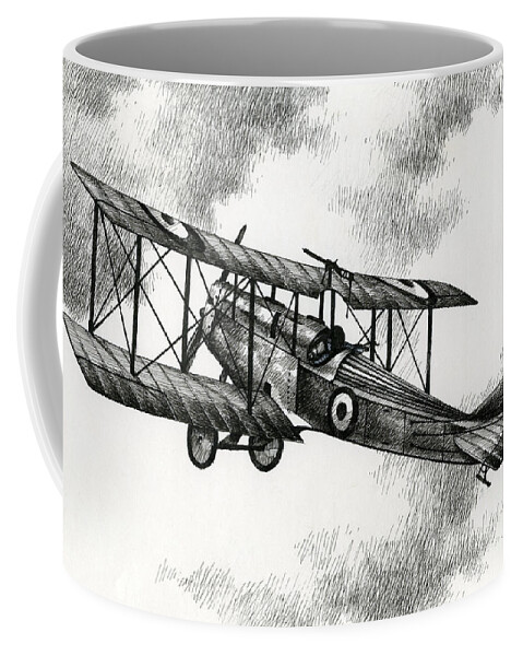 Airplane Drawing Coffee Mug featuring the drawing Martinsyde G 100 by James Williamson